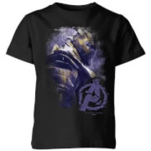 Image of Avengers Endgame Thanos Brushed Kids T-Shirt - Black - 7-8 Years