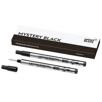 Image of Mont Blanc - 2 Rollerball Legrand Refills Medium Mystery Black - Rollerball Refill - Black