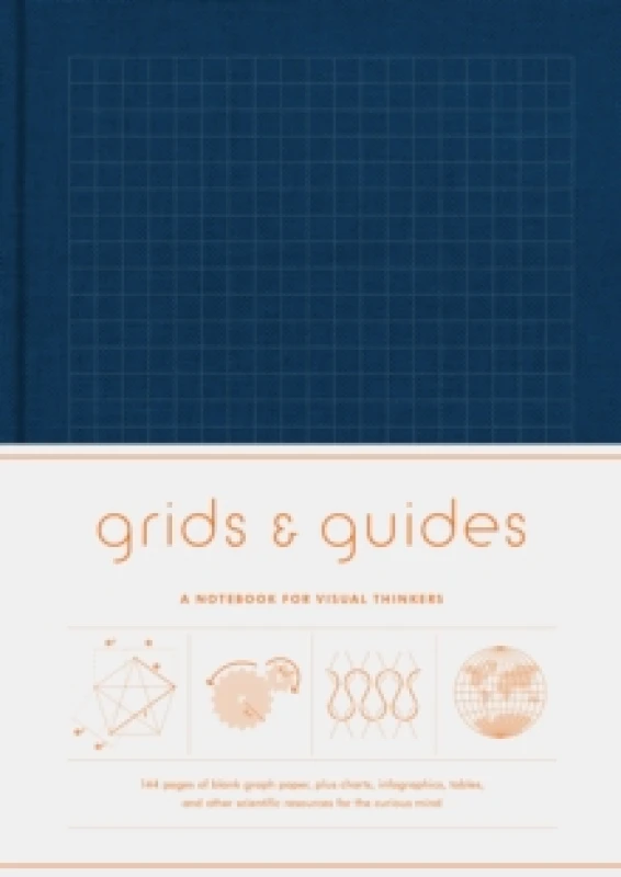 Image of Grids & Guides (Navy) Notebook : Navy Notebook / blank book
