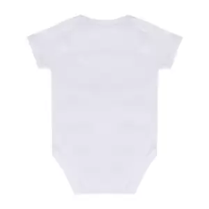 Image of Larkwood Baby Boys/Girls Essential Short Sleeve Bodysuit (6-12 Months) (White)