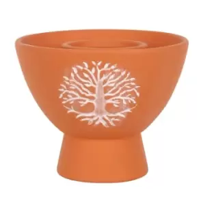 Image of Tree of Life Terracotta Smudge Bowl