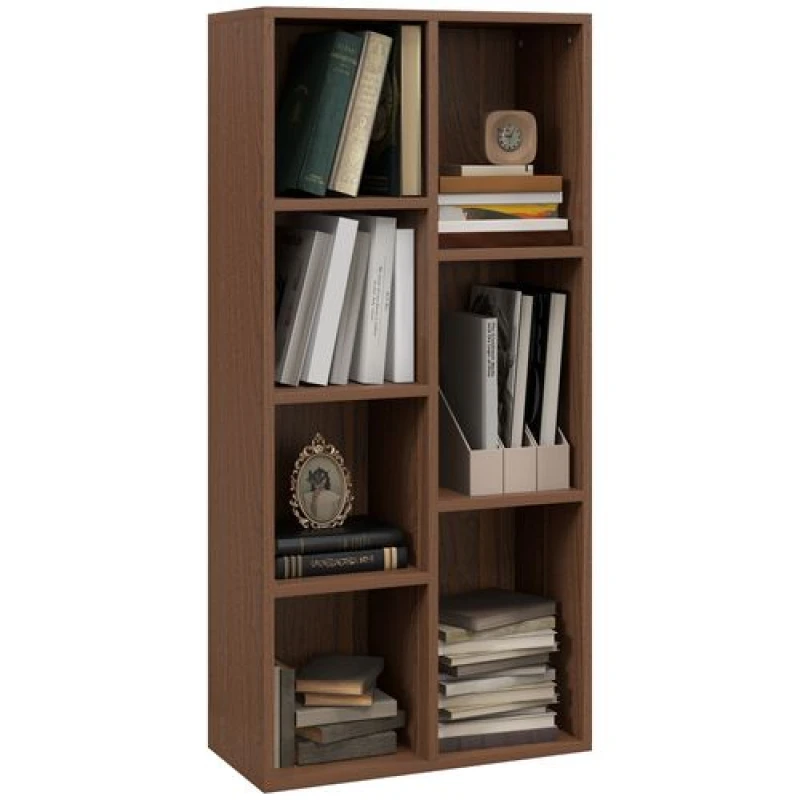 Image of HOMCOM Bookcase Modern Bookshelf Cabinet For Home Office Walnut 836-367V80WN
