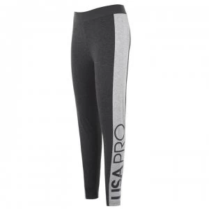 Image of USA Pro Jersey Leggings Junior Girls - Charcoal Marl