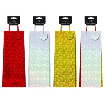Image of Pack 3 Holographic Bottle Bags Pack of 12 8454