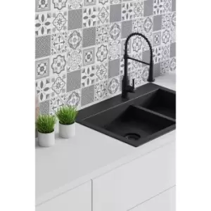 Image of DC Fix Pack of 6 Oriental Grey Self Adhesive Waterproof Vinyl Wal...