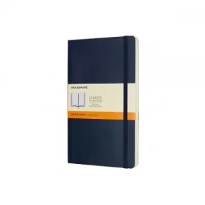 Image of Moleskine Soft Cover Classic Notebook Large Ruled, Dark Blue