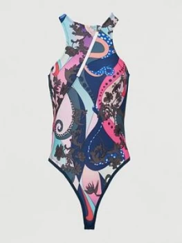 Image of Nike Nsw Icon Clash Printed Bodysuit - Multi