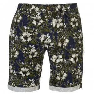 Image of SoulCal All Over Print Chino Shorts Mens - Aqua Floral