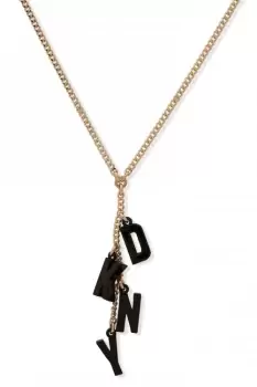 Image of Ladies DKNY Jewellery NK 16" DKNY YNECK GLD/BLACK 04N00158