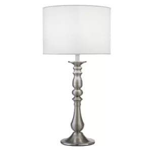 Image of Village At Home Georgie Table Lamp Satin Nickel