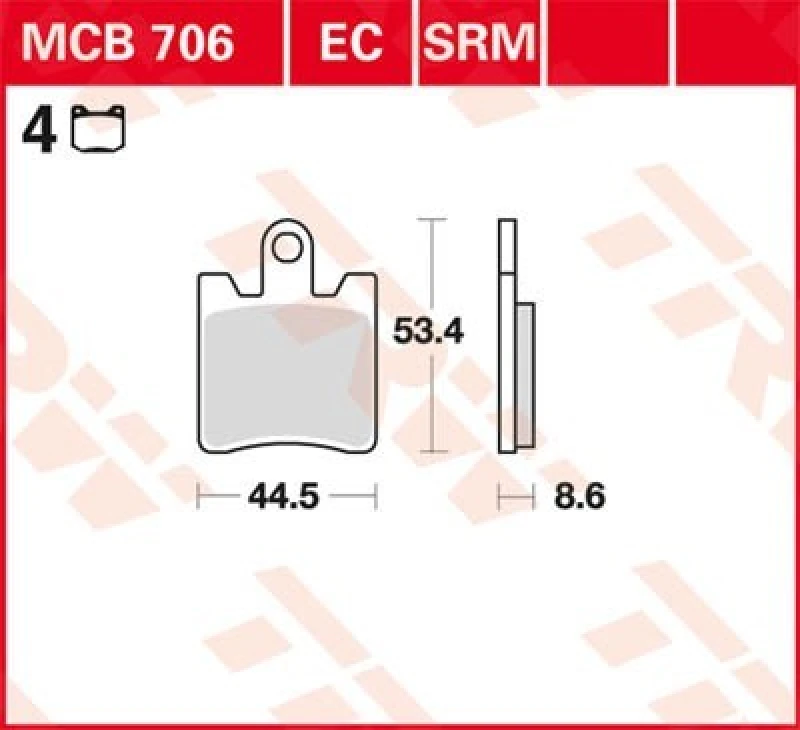 Image of TRW Lucas Brake pad MCB706