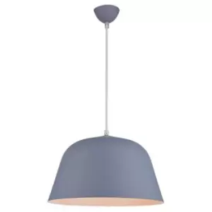 Image of Larissa Lighting - Larissa Razgrad Dome Ceiling Pendant Light 1x E27 Grey