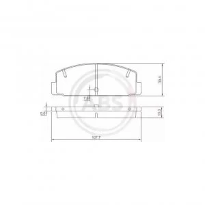 Image of Rear Brake Pad Set A.B.S. 36571