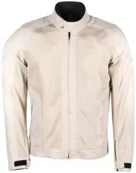 Image of Helstons Stoner Mesh Motorcycle Textile Jacket, silver, Size S, silver, Size S