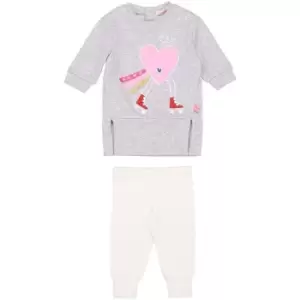 Image of Billieblush Artwork Dress and Legging Set - Grey
