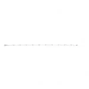 Image of Beginnings Sterling Silver Ball And Square Snake Ankle Chain K198