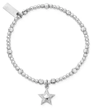 Image of ChloBo SBCS3314 Cute Sparkle Beaming Star Bracelet Sterling Jewellery