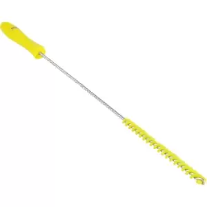 Image of Vikan Pipe brush with handle, hard, Ø 10 mm, pack of 15, yellow