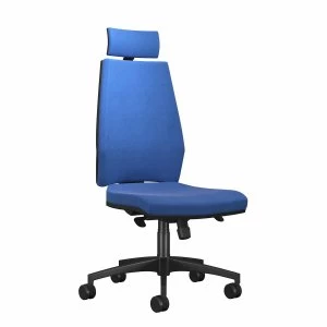Image of TC Office Rome High Back Chair with Headrest, Blue
