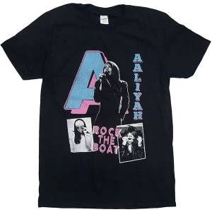 Image of Aaliyah - Rock The Boat Unisex Medium T-Shirt - Black