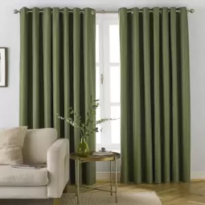 Image of Furn Moon Eyelet Curtains (90in x 54in) (Dark Khaki)