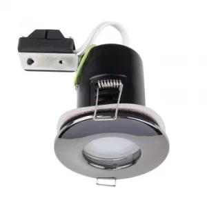 Image of MiniSun Domed Bezel IP65 Fire Rated Bathroom Downlight in Black Chrome