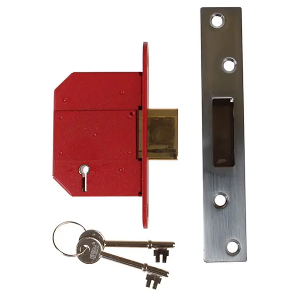 Image of Union StrongBOLT 2100S BS 5 Lever Mortice Deadlock 68mm 2.5" Sati... Y2100S-SC-2.5