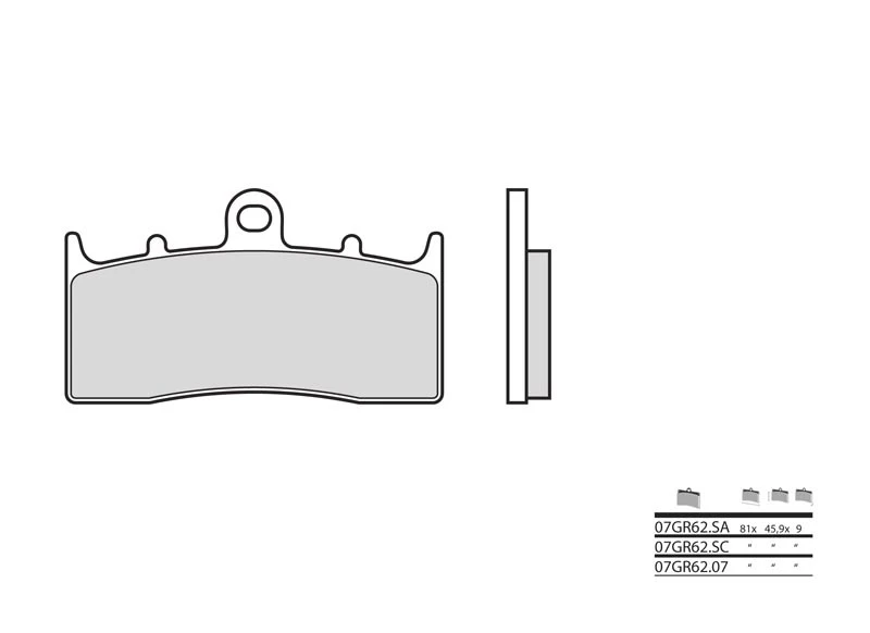 Image of Brembo S.p.A. Street Sintered Metal Brake pads - 07GR62LA