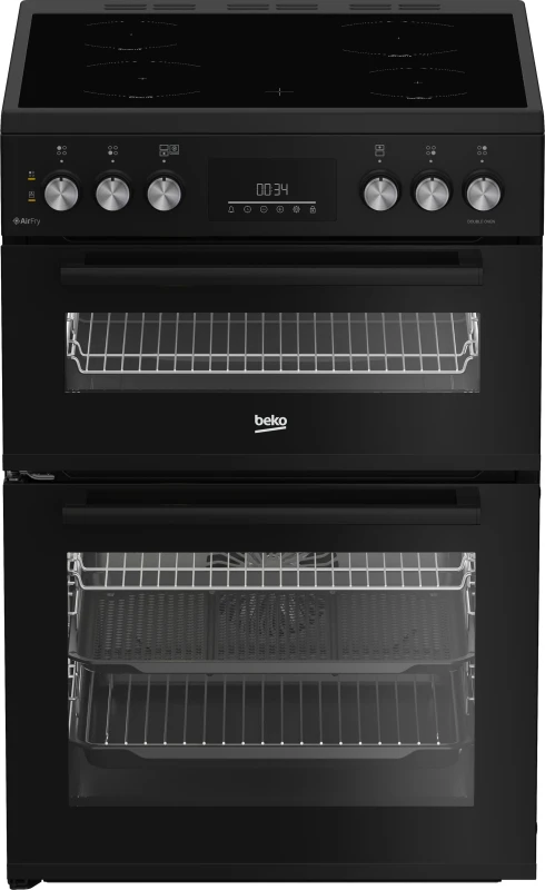 Image of Beko AeroPerfect FDCA6732CK 60cm Wide Single Oven Electric Cooker with Ceramic Hob - Black - A/A Rated