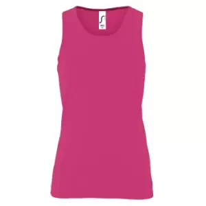 Image of SOLS Womens/Ladies Sporty Performance Sleeveless Tank Top (S) (Neon Pink)