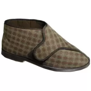 Image of GBS Keswick Touch Fastening Bootee / Mens Slippers / Mens Bootee (12 UK) (Brown)