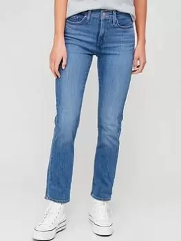 Image of Levis 314 Shaping Straight Leg Jean - Blue Size 29, Inside Leg 32, Women