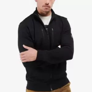 Image of Barbour International Mens Engine Zip Thru Sweatshirt - Black - L