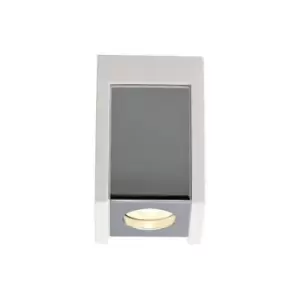 Image of 1 Light Ceiling GU10, White Paintable Gypsum With Polished Chrome Cover - Luminosa Lighting
