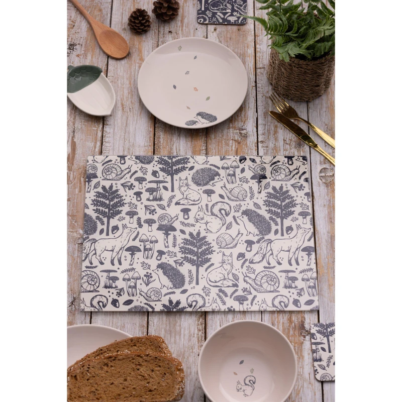 Image of Price and Kensington Woodland Glass Worktop Saver Blue unisex 1