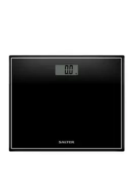 Image of Salter Black Compact Glass Electronic Bathroom Scale