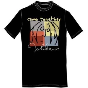 Image of John Lennon - Come Together Unisex Small T-Shirt - Black