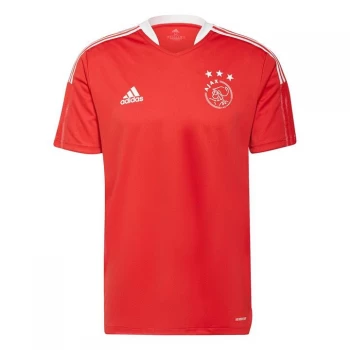 Image of adidas Ajax Training Top 2021 2022 Mens - Red