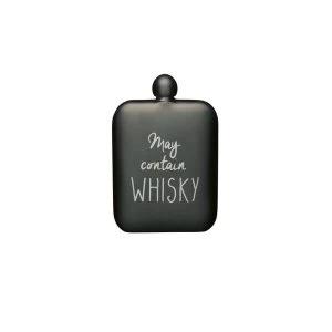 Image of BarCraft 175ml Stainless Steel Grey Hip Flask May Contain Whisky