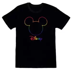 Image of Disney Unisex Adult Silhouette T-Shirt (M) (Black)