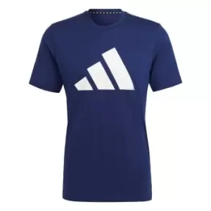 Image of adidas Train Essentials Feelready Logo Training T-Shirt M - Blue