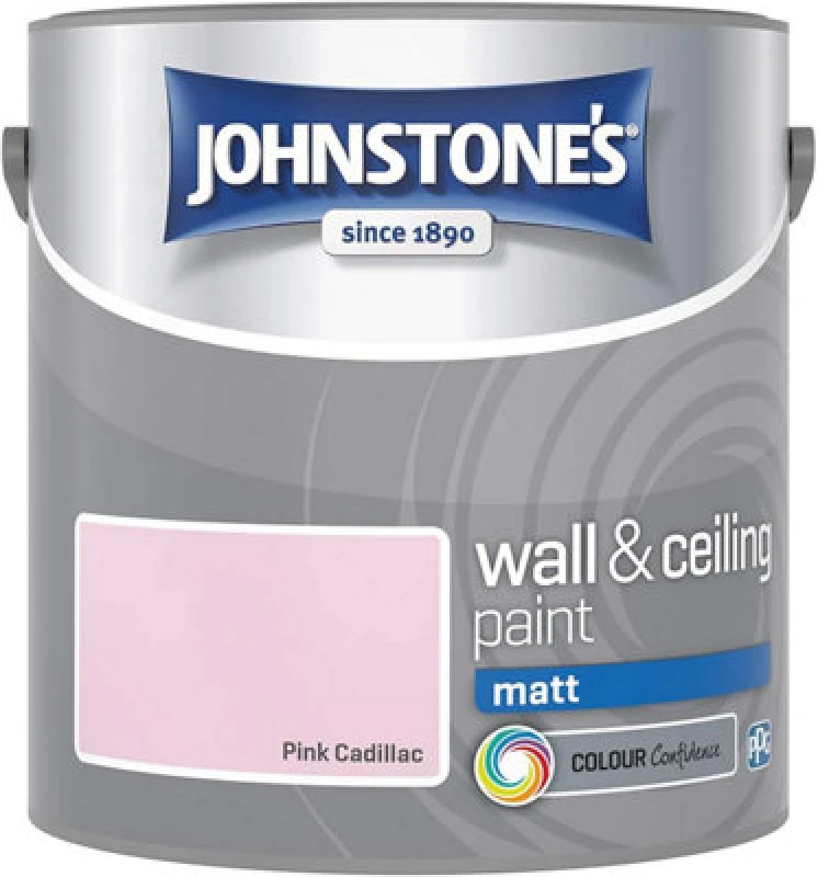 Image of Johnstone's Matt Emulsion Paint, 2.5L, Pink Cadillac