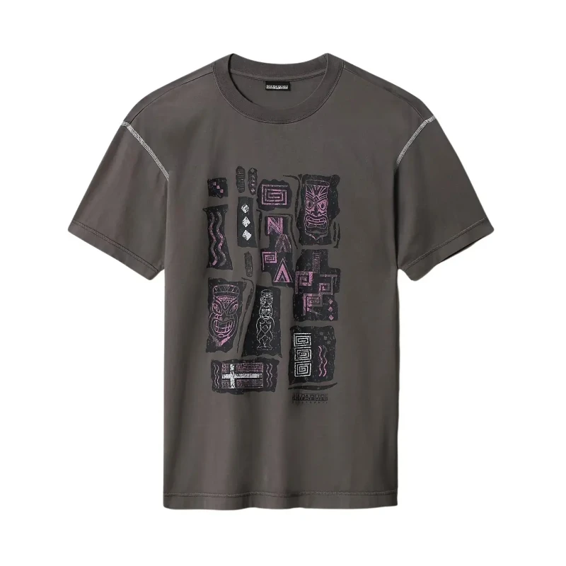Image of T-Shirt Napapijri Kee Grey Gargoyle Gris Male XS