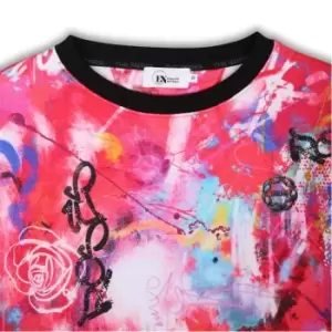 Image of England Netball Graffiti Loose Fit Sweatshirt - Black