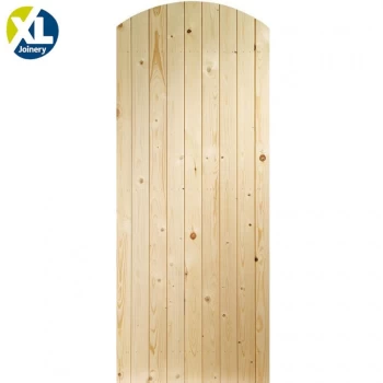 Image of XL Joinery Arched Top Unfinished Natural Pine External Wooden Gate - 1981mm x 915mm (78x36 inch) Softwood X/GATE36A