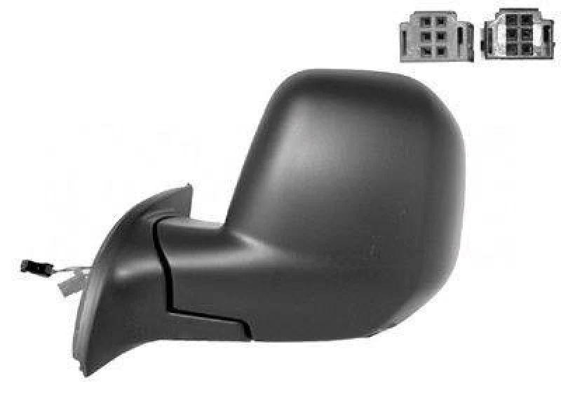 Image of VAN WEZEL 0905807 Wing mirror * HAGUS * Left, black, Heatable Outside Mirror (50)