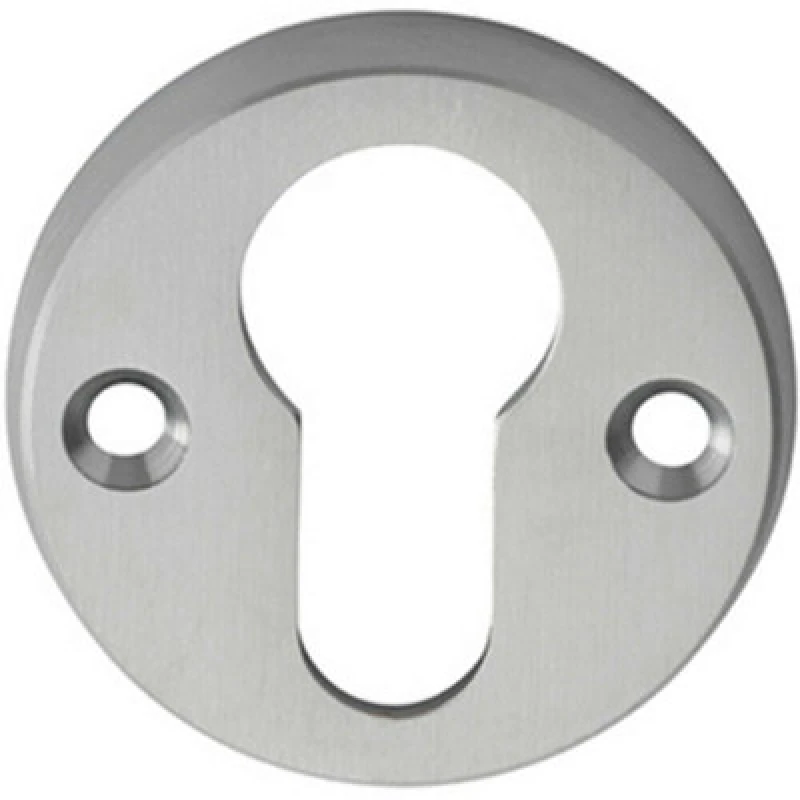 Image of Loops 45mm Euro Profile Open Escutcheon 8mm Depth Satin Chrome Keyhole Cover Multi unisex