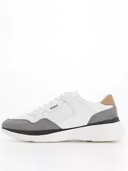 Image of BOSS Dean Runner Trainers - White, Size 6, Men