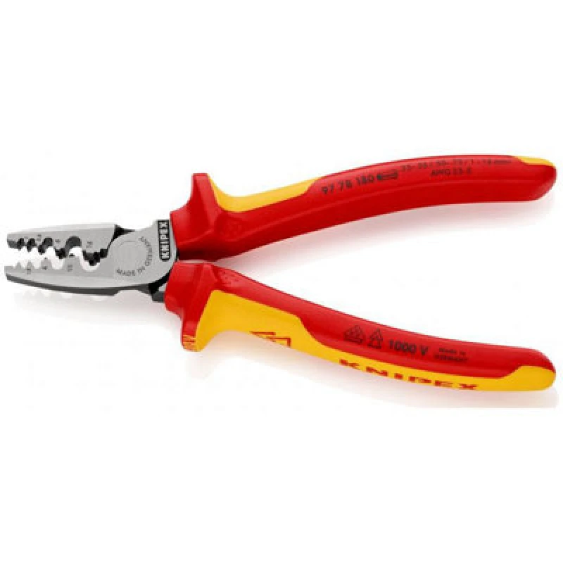 Image of Knipex 97 78 VDE Insulated Crimping Pliers 97 78