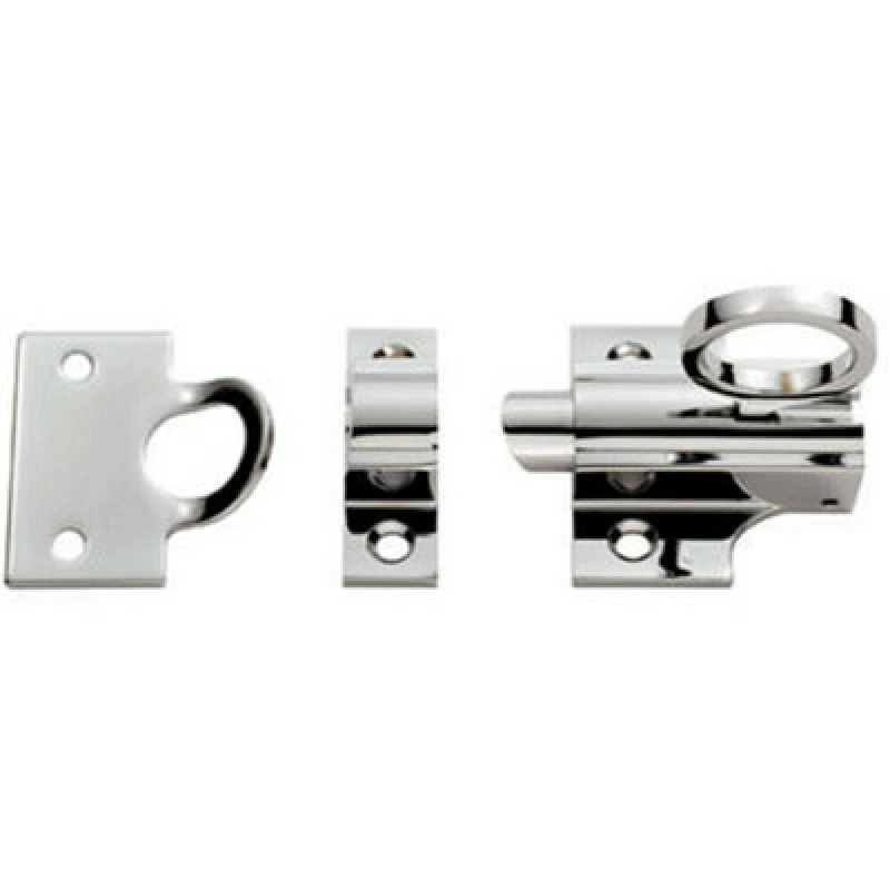 Image of Loops Sprung Fanlight Window Catch 33mm Fixing Centres Polished Chrome Loft Window Multi unisex